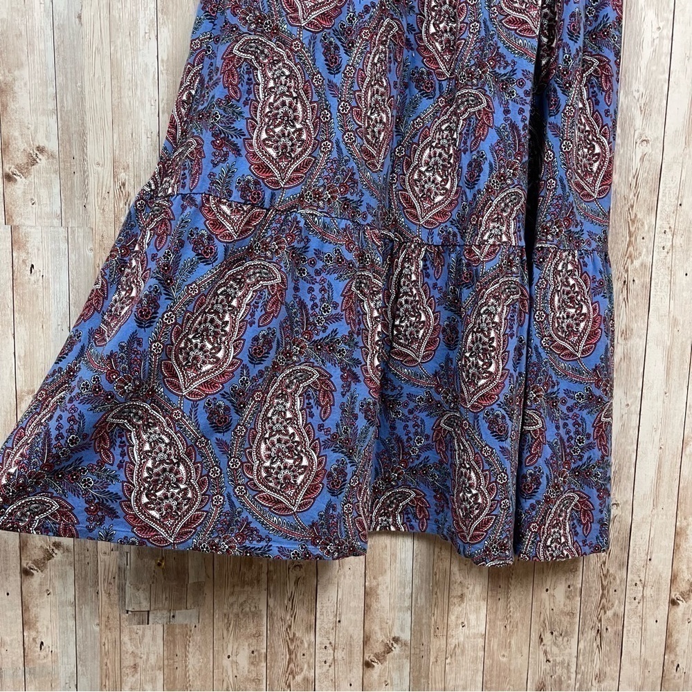 Talbots Paisley Print Tiered Midi Sleeveless Dress Size XL Women - Picture 6 of 11